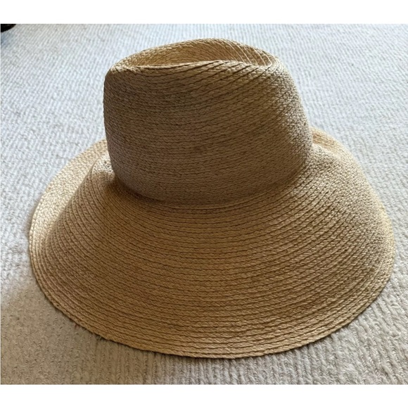 Janessa Leone TINSLEY Wide Brim Raffia Straw Hat MEDIUM $287 - Picture 7 of 11